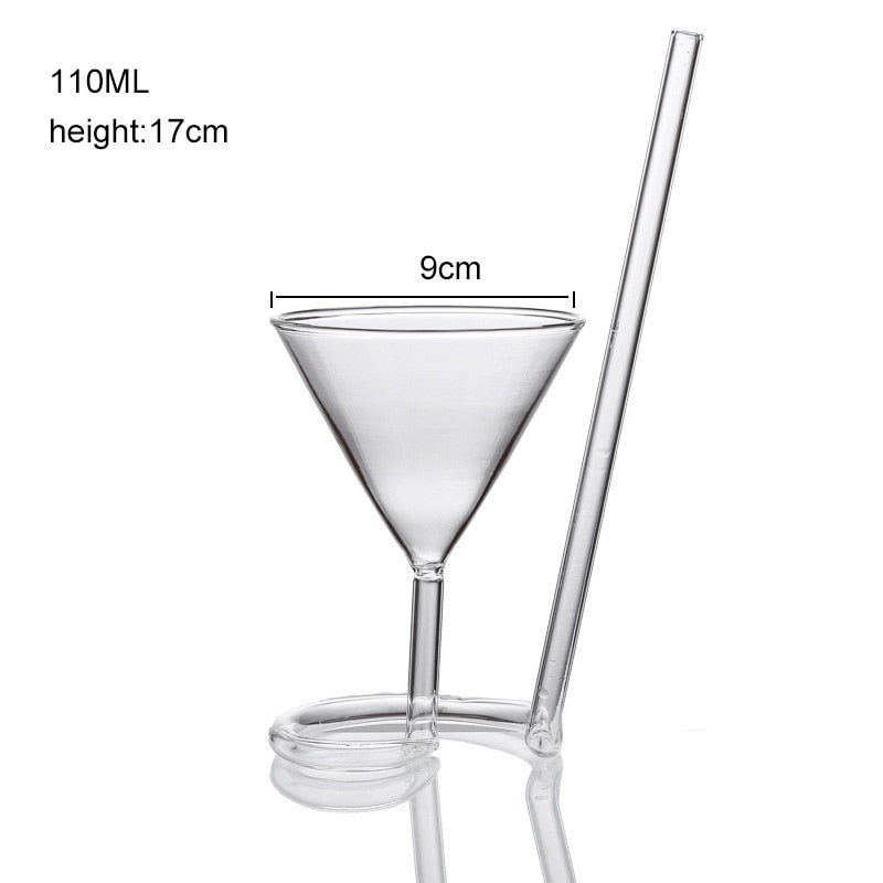 Straw Glass Cup