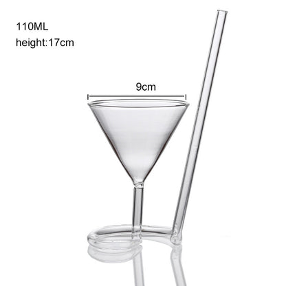 Straw Glass Cup