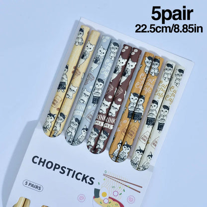 A set of high-quality wooden chopsticks featuring Korean and Chinese designs, perfect for authentic dining experiences. Available at The Lime Kitchen online shop.