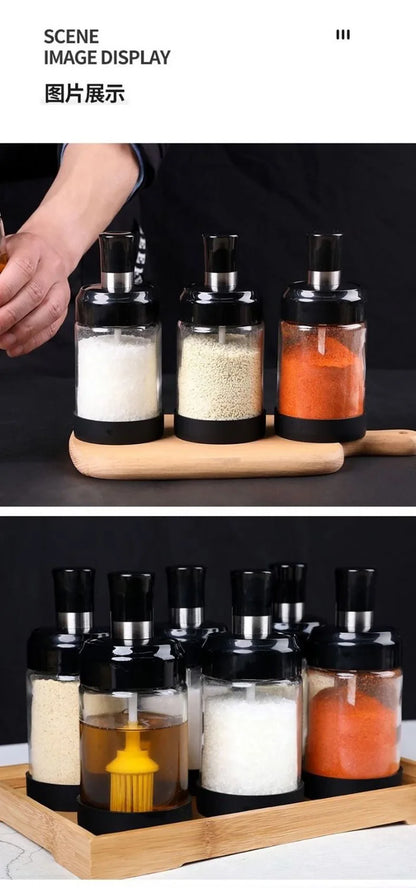 glass seasoning box storage