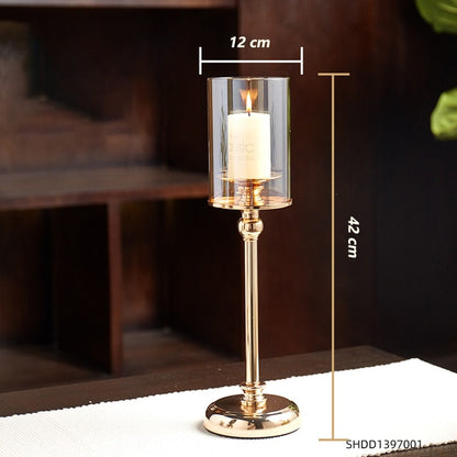 Metal Pillar Candle Holder