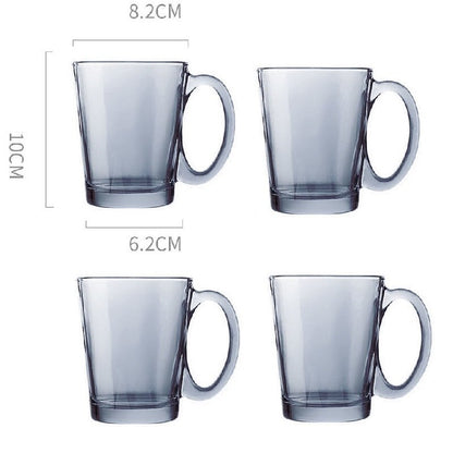 Sleek Grey Glass Beverage Set