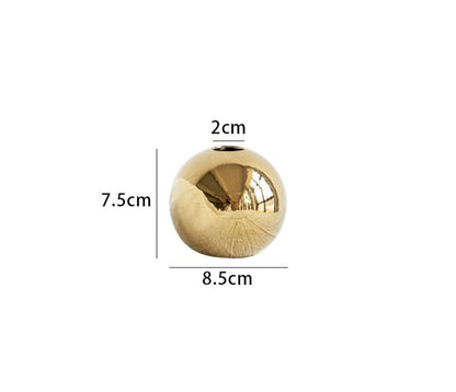 Golden Ball Ceramic Vase