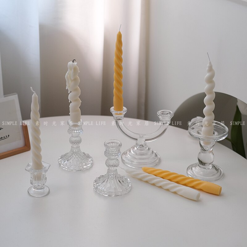 Icy Elegance Candle Holders