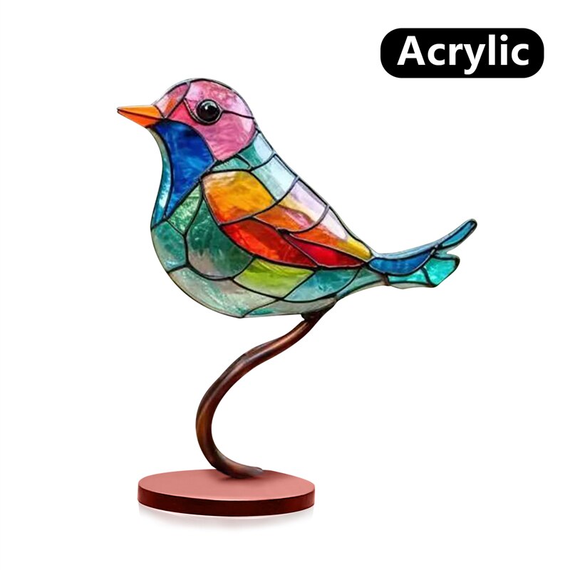 Colorful Glass Birds Decoration