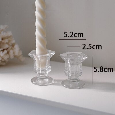 Icy Elegance Candle Holders