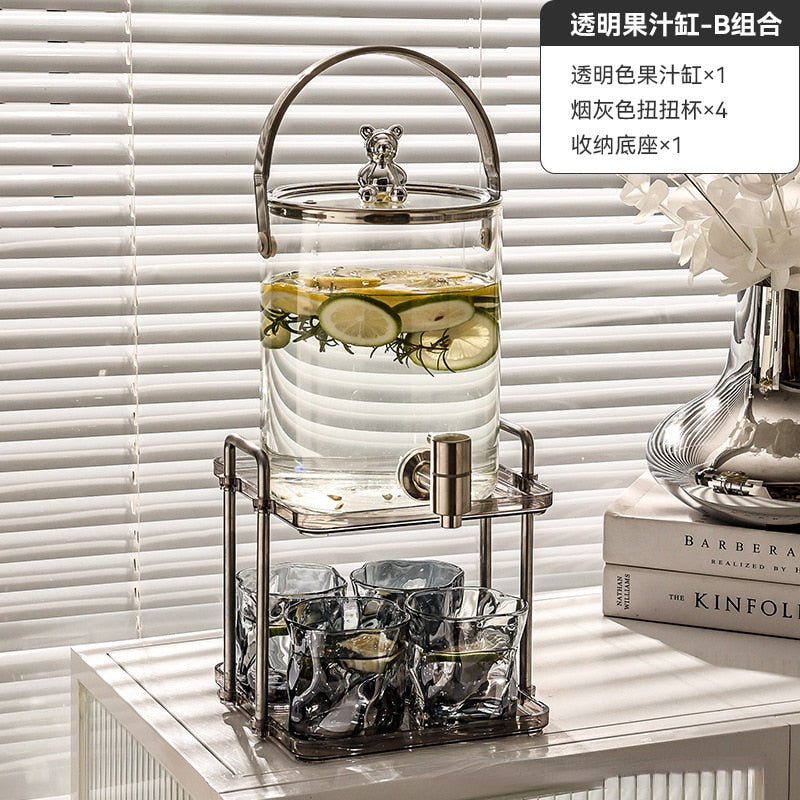 Glamorous Glass Beverage Jug Set