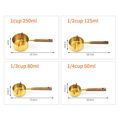 Wooden Handle Measuring Cups