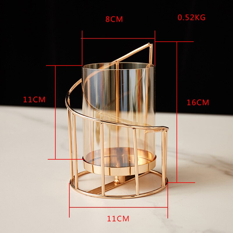 Nordic Luxe Gold Candle Stand