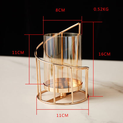 Nordic Luxe Gold Candle Stand