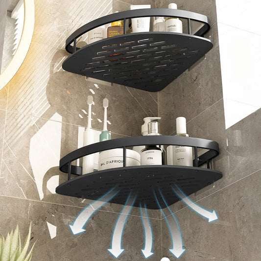 A sleek and functional bathroom shelf with multiple tiers for storing toiletries and essentials. Made from durable materials for longevity in humid environments. Easy to install and space-saving, ideal for organizing any bathroom.