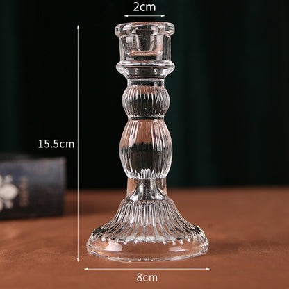 Crystal Glass Candle Holder