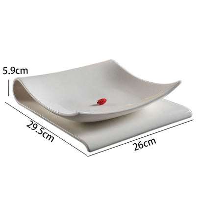 Square Geometric Fold Plate