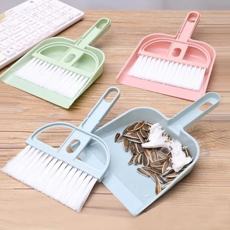 Mini Cleaning Brush Wall-Hung Small Broom Mini Pretend Montessori Materials Dustpan Desktop Sweeper Garbage Cleaning Shovel