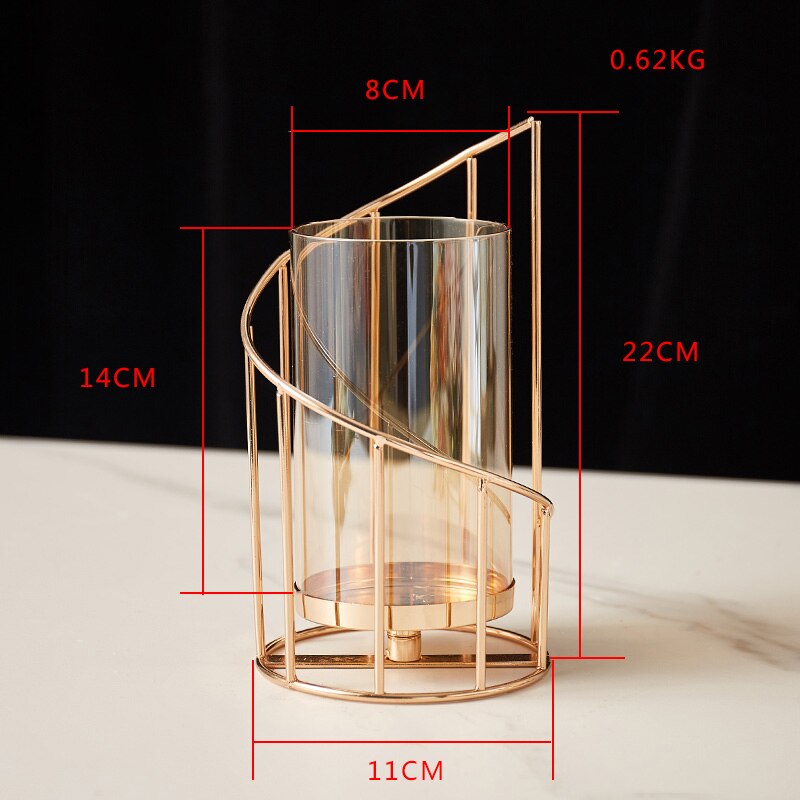 Nordic Luxe Gold Candle Stand