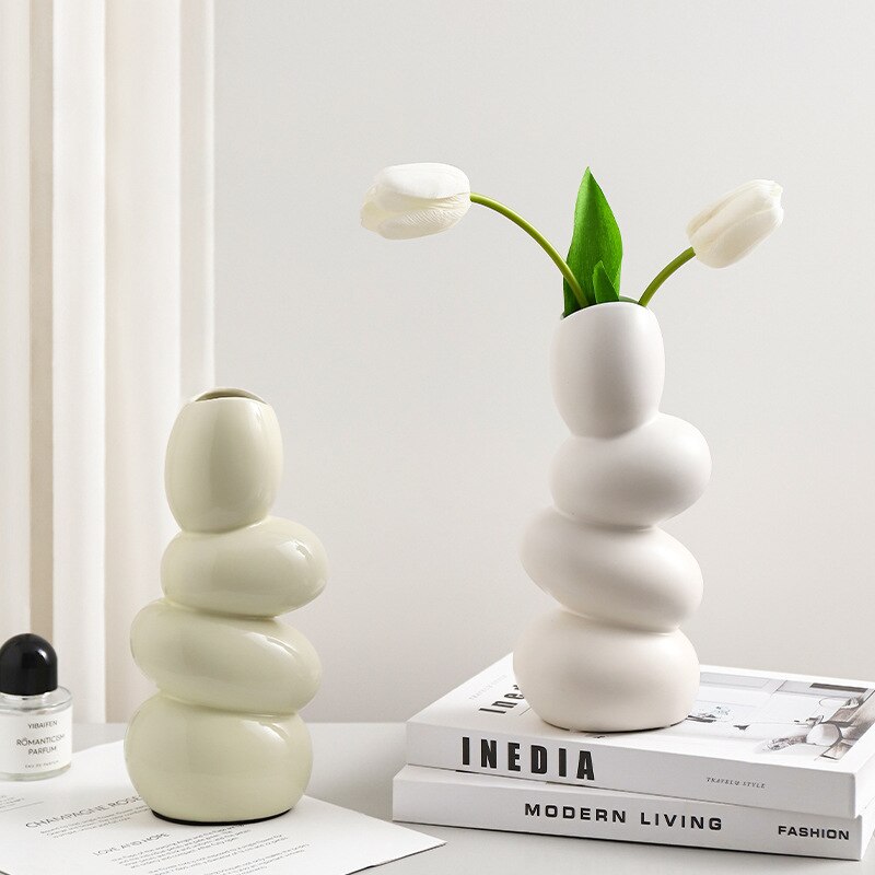 Rock-Shaped Ceramic Vase