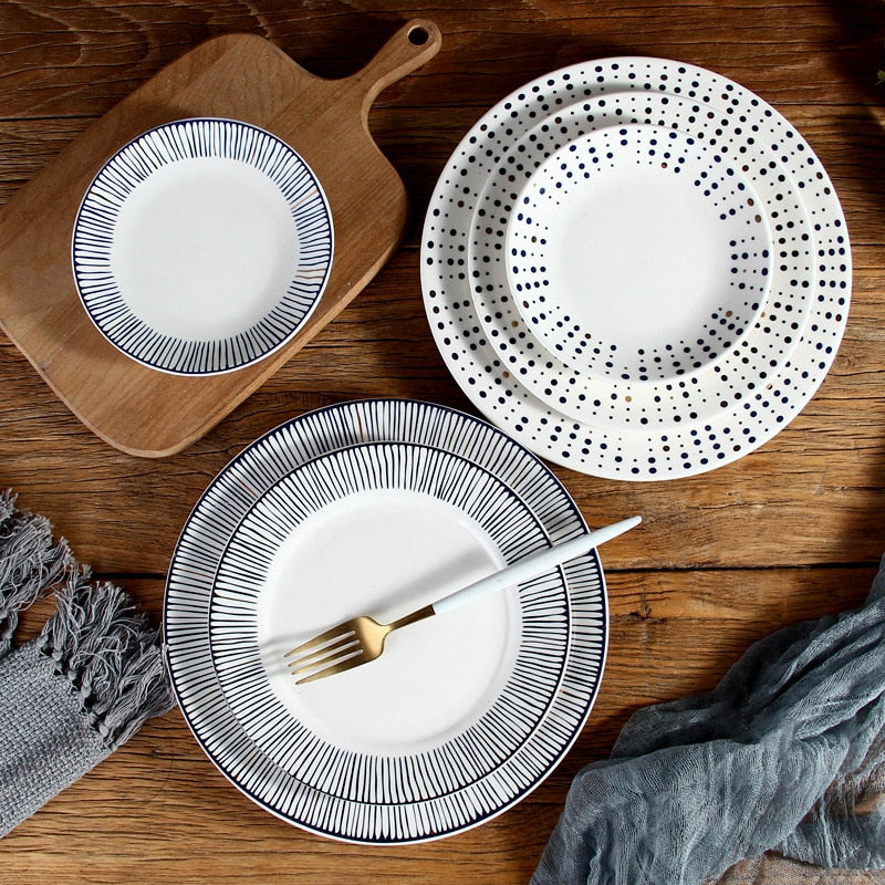 Elegant Striped Plates