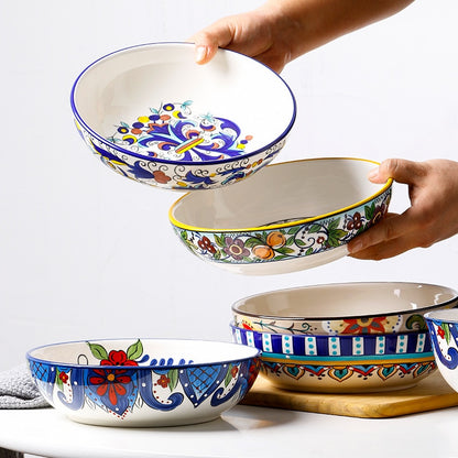 Artisanal Print Bowl: Elevate your table setting with this unique and versatile bowl featuring an exquisite artisanal print. Ideal for serving various dishes, it adds a special touch to every meal in your beautiful home in Australia.