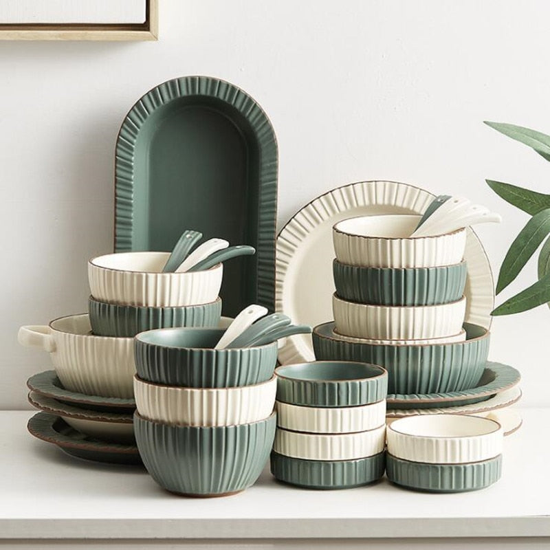 Discover the Coastal Breeze Dinnerware Set – a minimalist masterpiece featuring flatware, dinner plates, and a charming dessert set in calming pastel colors. Elevate your dining experience with the best dinnerware in Australia at The Lime Shop, where simplicity meets sophistication.