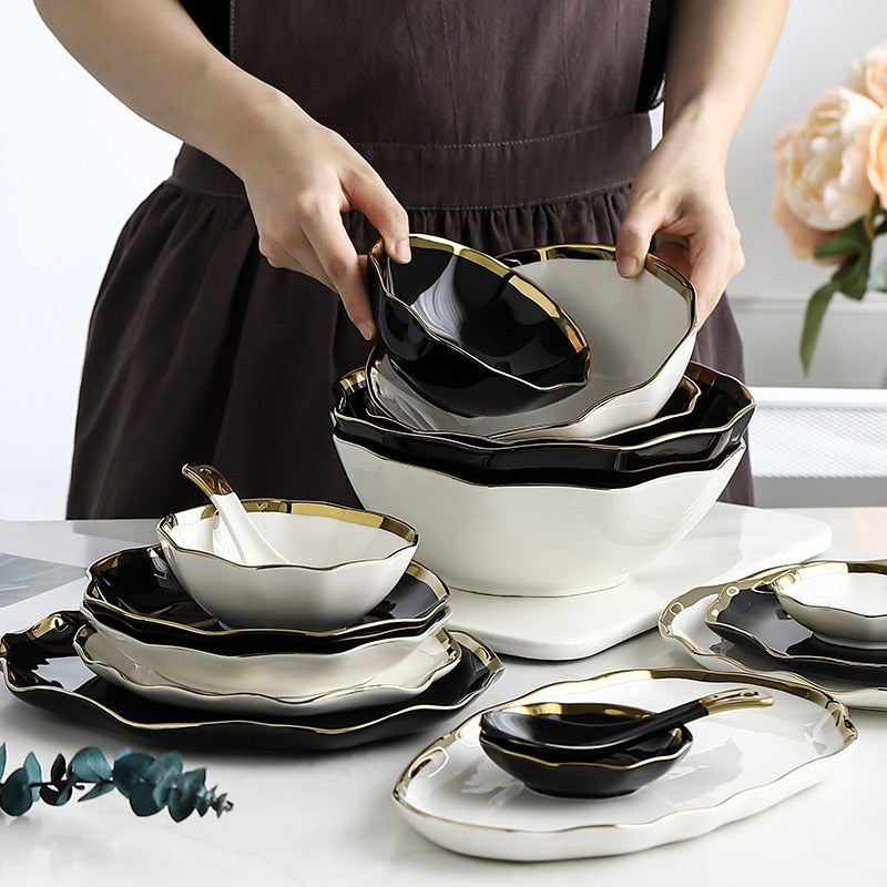 Introducing our Dinnerware Elegance Set, a modern and sleek collection in classic black. This stylish ensemble includes plates and bowls, complete with flatware and serving dishes, elevating your dining experience. The deep black hue adds drama to your table, making it perfect for both casual and formal occasions. Upgrade your table setting with the sophistication of the Dinnerware Elegance Set – where style meets practicality. Black dinnerware set in Australia