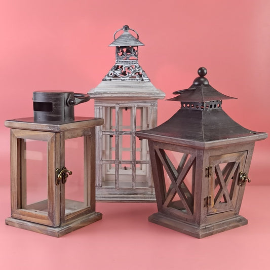 Wooden Candle Lantern