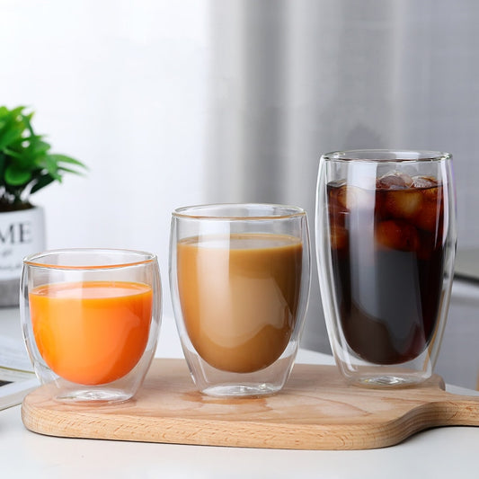 All-Season Glass Mug: Versatile and stylish glassware for hot or cold beverages, featuring a sleek design and comfortable handle, perfect for elevating your drink experience year-round